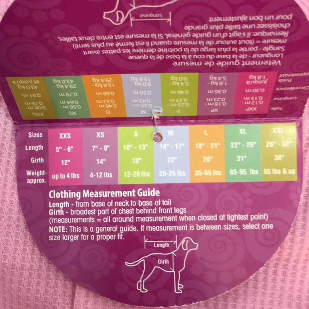 One pair PETRAGEOUS puppy pajamas. There pink for your Princess. Size Small. - Picture 7 of 7